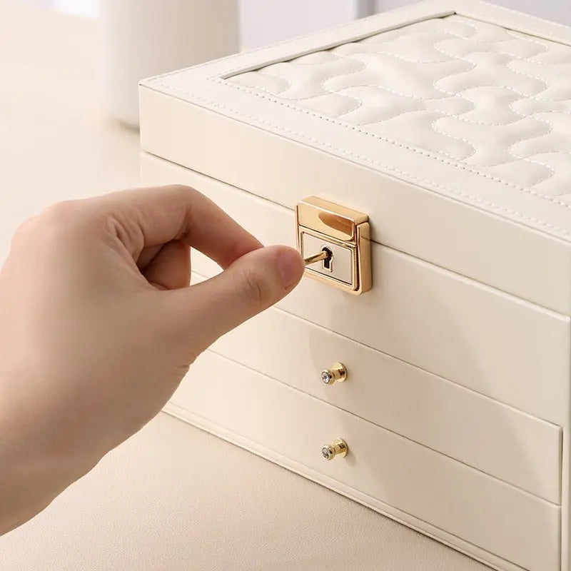 European multi-layer household PU leather jewelry box - Blade & Thread