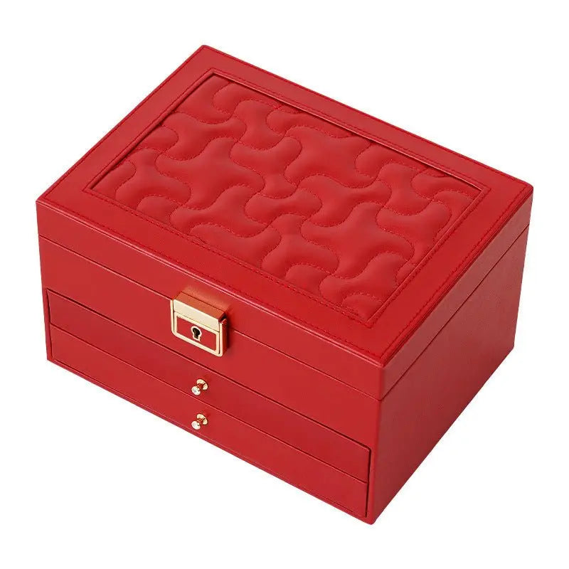 European multi-layer household PU leather jewelry box - Blade & Thread