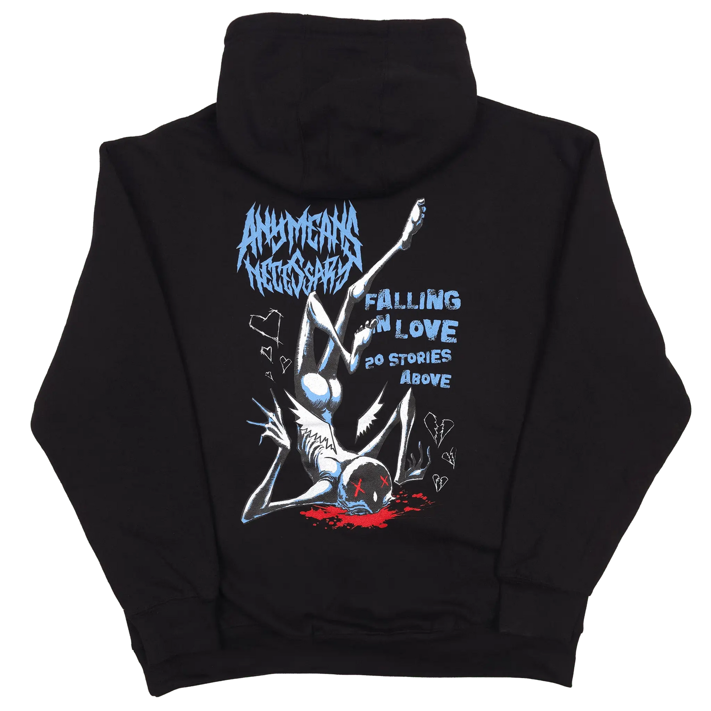 Falling in Love Pullover Hoodie Black - Blade & Thread