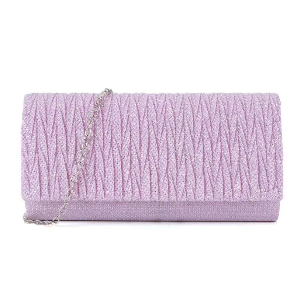 Fantasy shiny pleated clutch bag - Blade & Thread