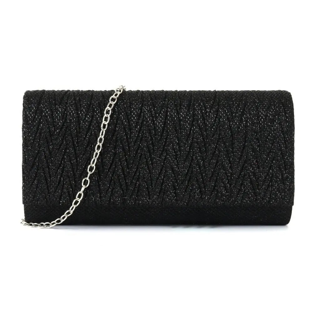Fantasy shiny pleated clutch bag - Blade & Thread