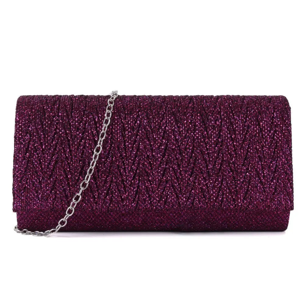 Fantasy shiny pleated clutch bag - Blade & Thread