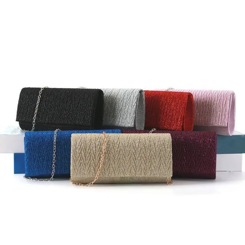 Fantasy shiny pleated clutch bag - Blade & Thread
