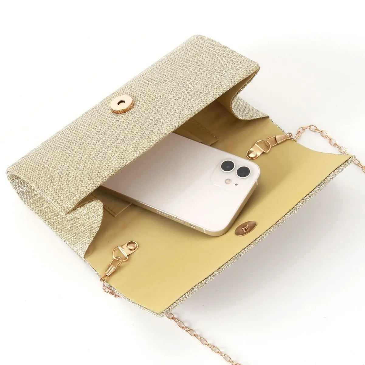 Fantasy shiny pleated clutch bag - Blade & Thread