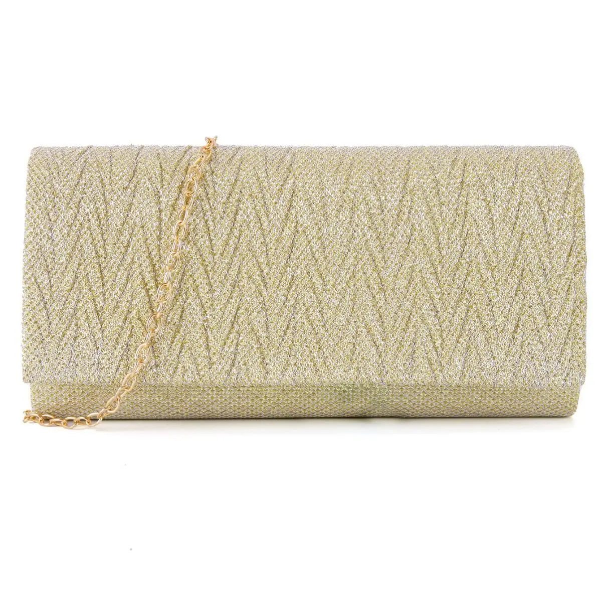 Fantasy shiny pleated clutch bag - Blade & Thread