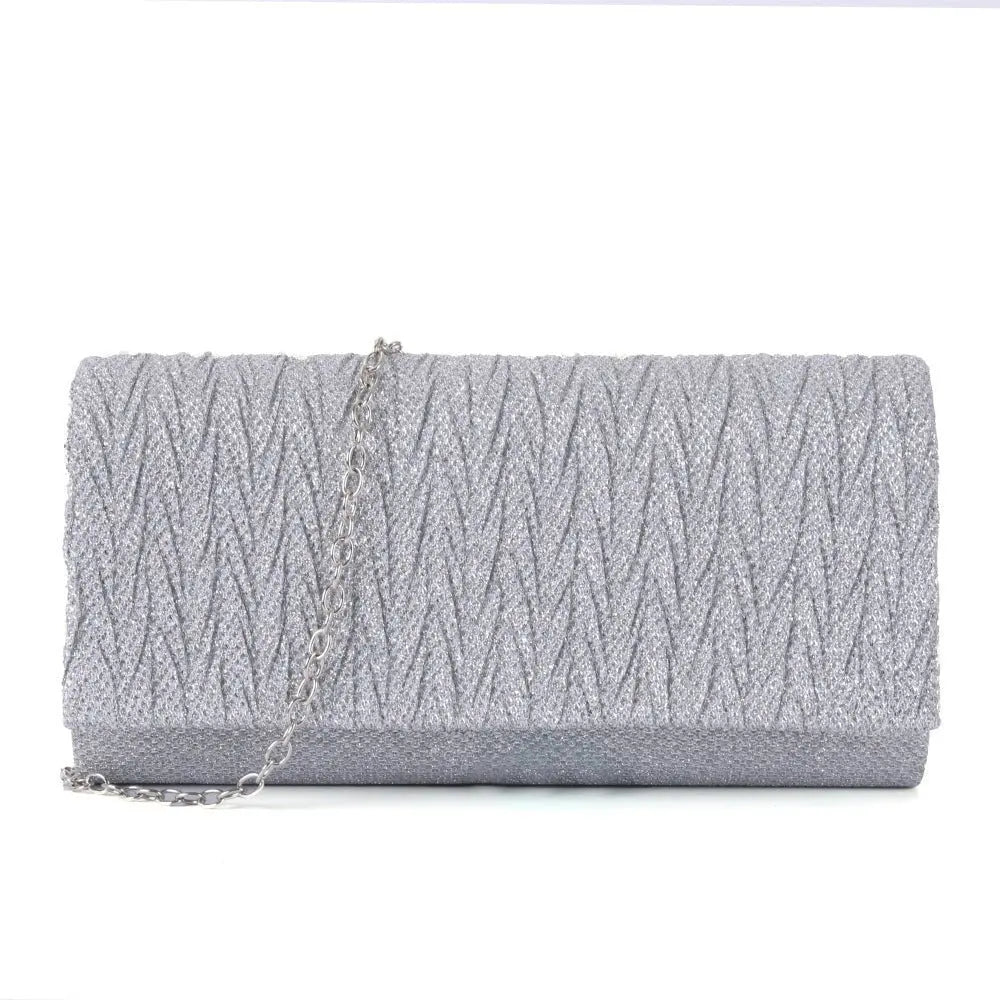 Fantasy shiny pleated clutch bag - Blade & Thread
