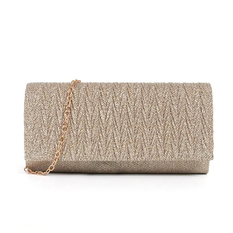 Fantasy shiny pleated clutch bag - Blade & Thread