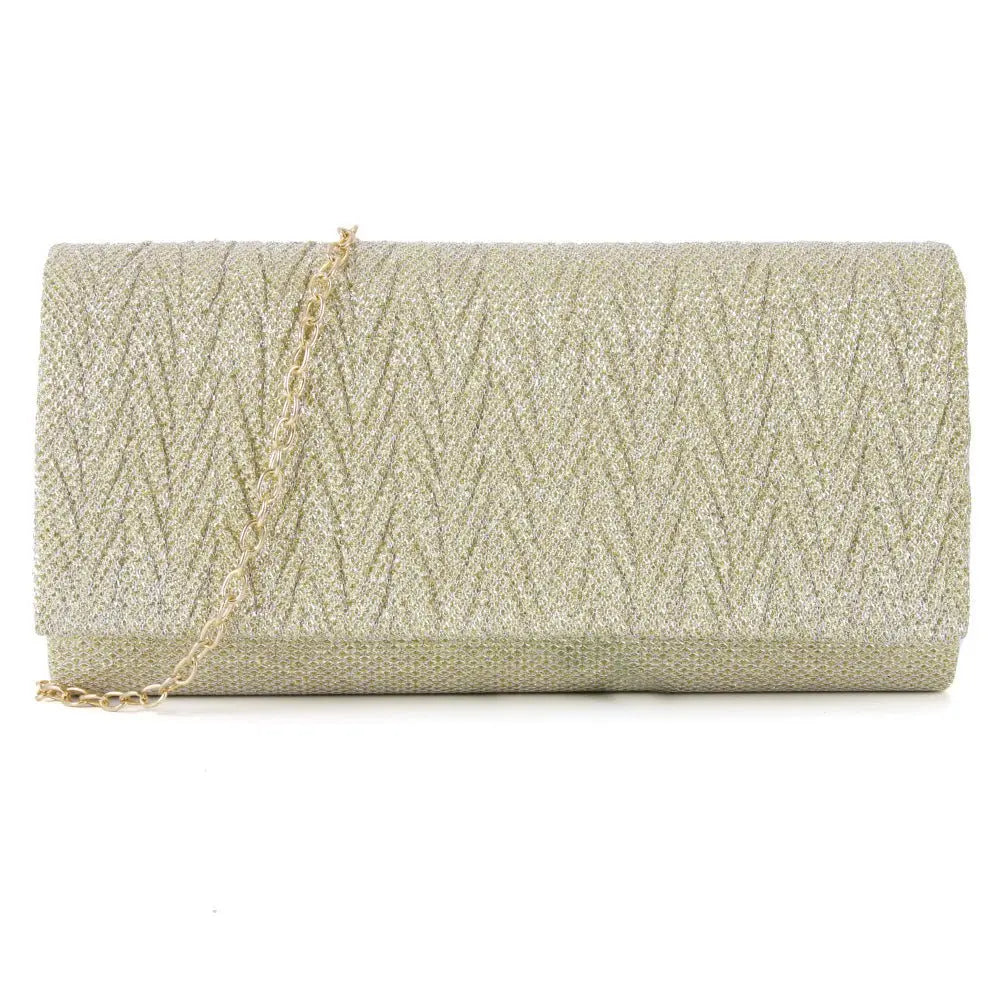 Fantasy shiny pleated clutch bag - Blade & Thread