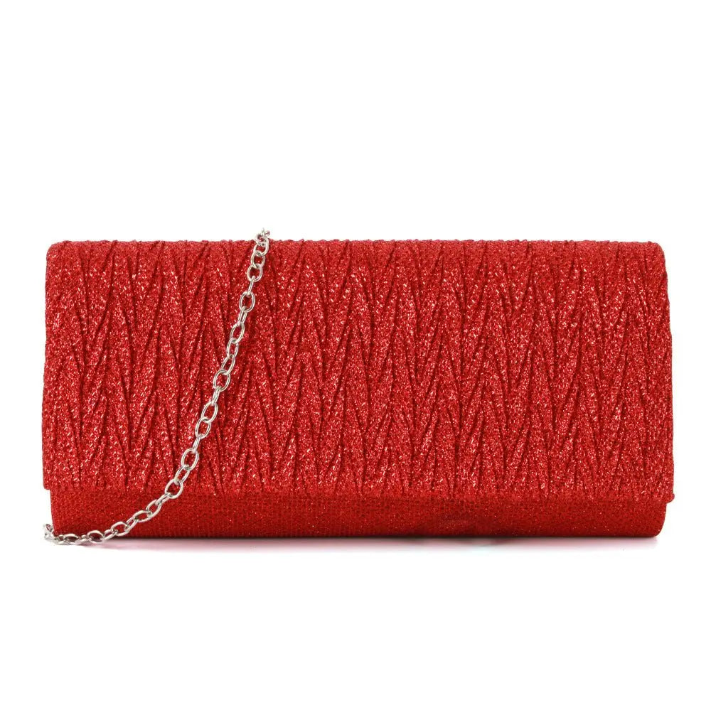 Fantasy shiny pleated clutch bag - Blade & Thread