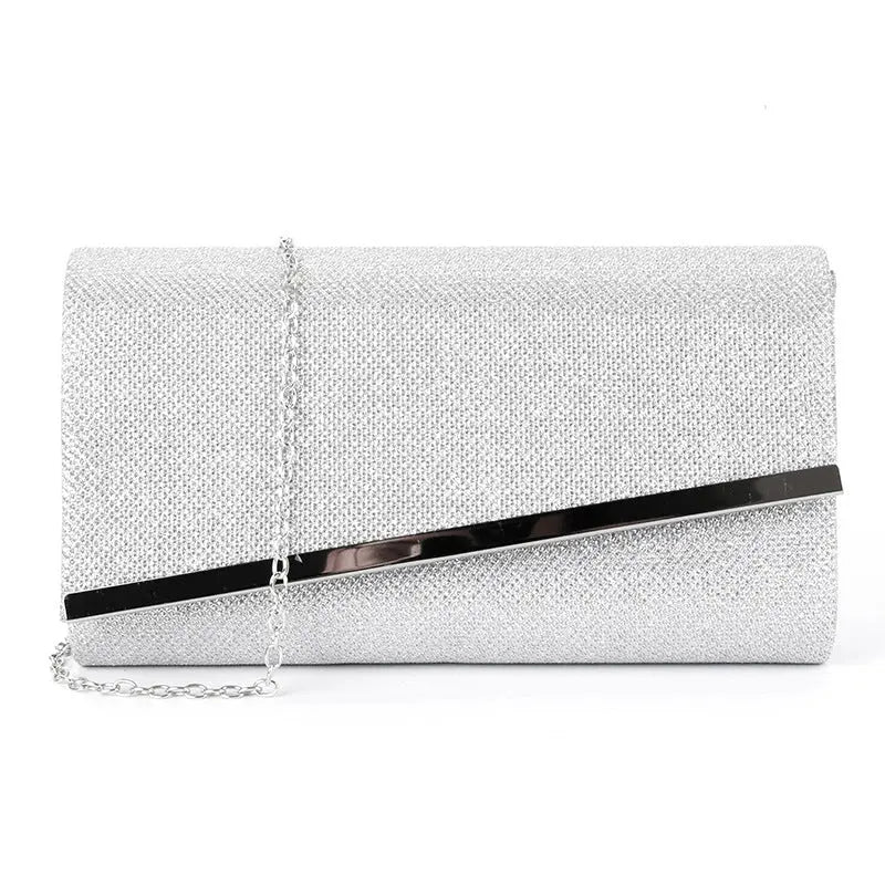 Fashion hard bag clutch metal chain bag - Blade & Thread