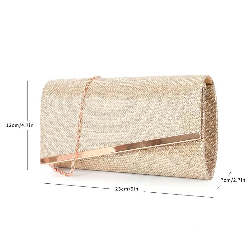 Fashion hard bag clutch metal chain bag - Blade & Thread