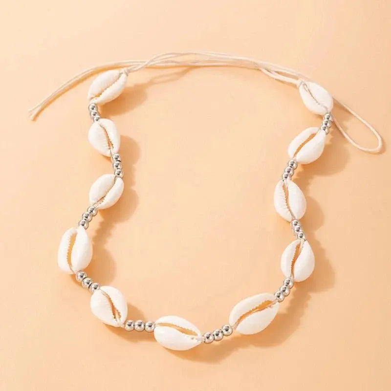 Fashion Rope Chain Natural Shell Choker Necklace - Blade & Thread