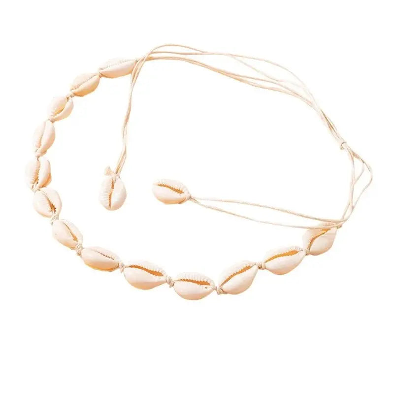 Fashion Rope Chain Natural Shell Choker Necklace - Blade & Thread