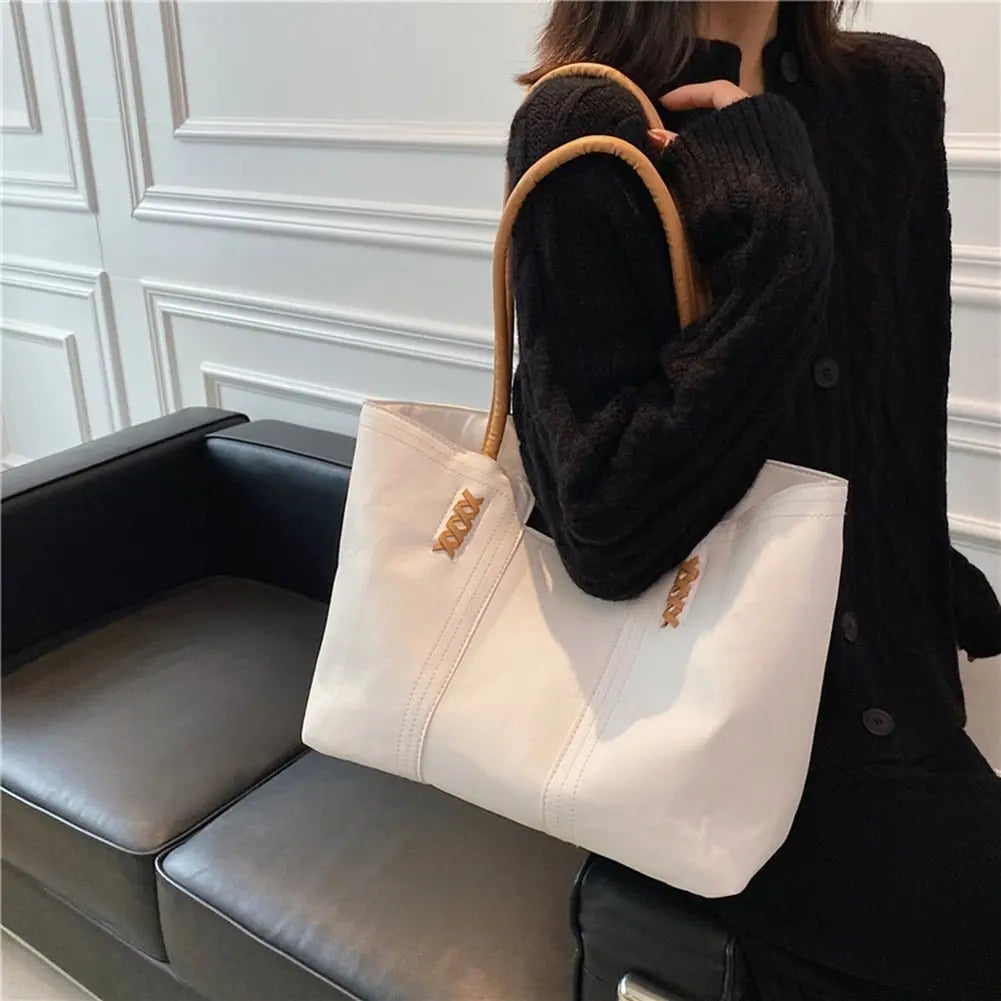 Fashion Women PU Leather Solid Color Shoulder Shopping Bag - Blade & Thread