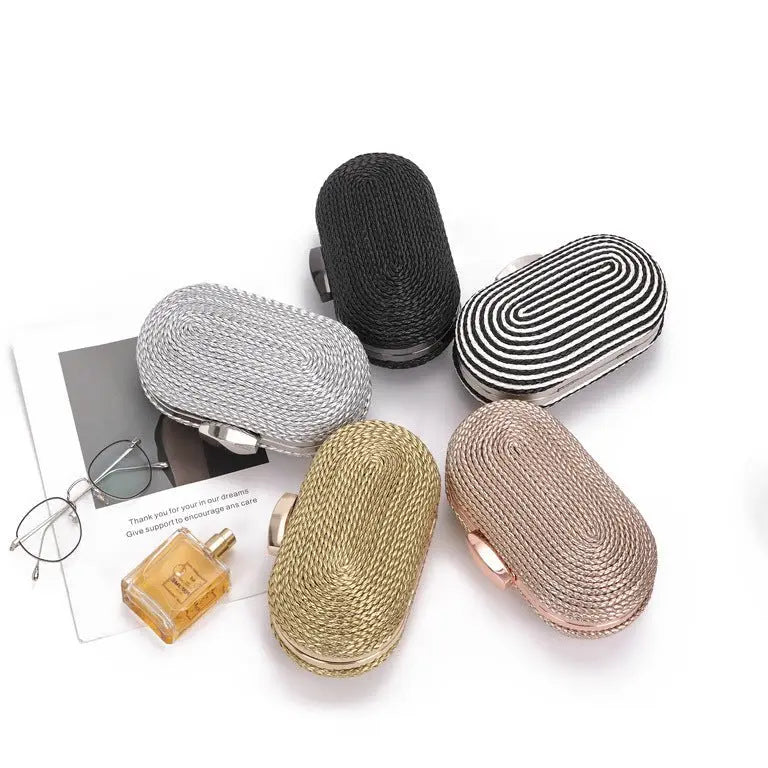 Fashionable oval crossbody woven bags - Blade & Thread