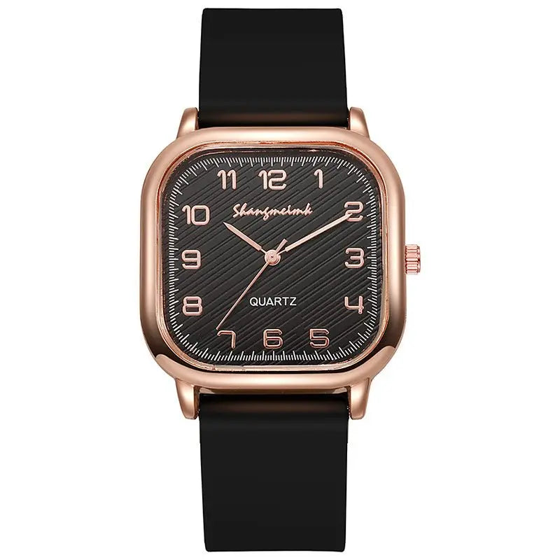 Fashionable quartz women's watch with silicone strap - Blade & Thread
