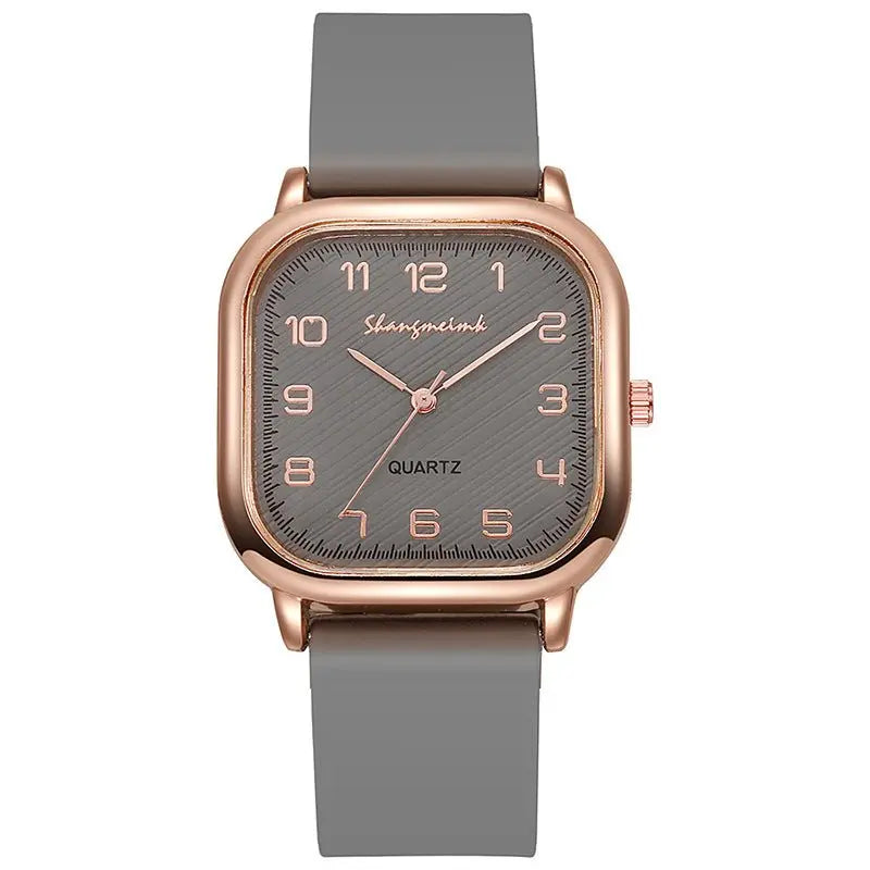 Fashionable quartz women's watch with silicone strap - Blade & Thread