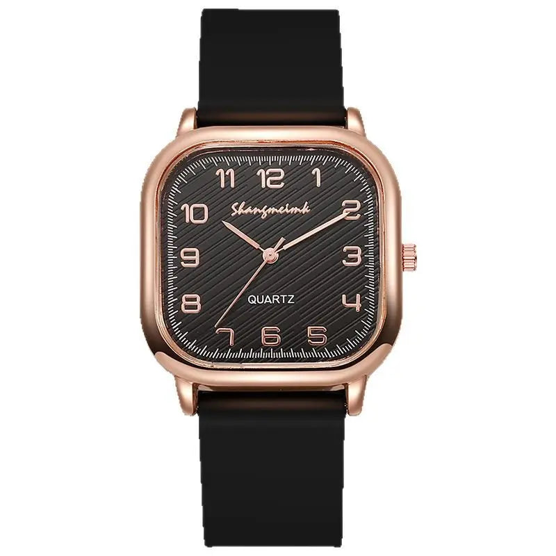 Fashionable quartz women's watch with silicone strap - Blade & Thread