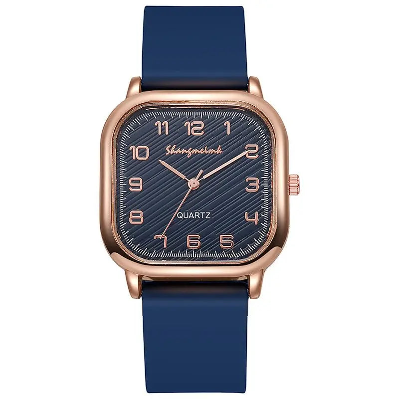 Fashionable quartz women's watch with silicone strap - Blade & Thread