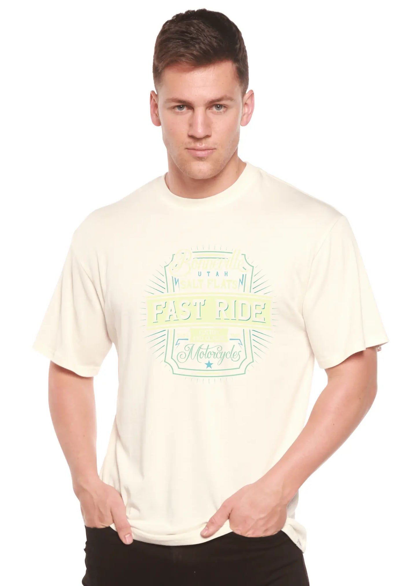 Fast Ride Men's Bamboo Viscose/Organic Cotton Short Sleeve Graphic T-Shirt - Blade & Thread