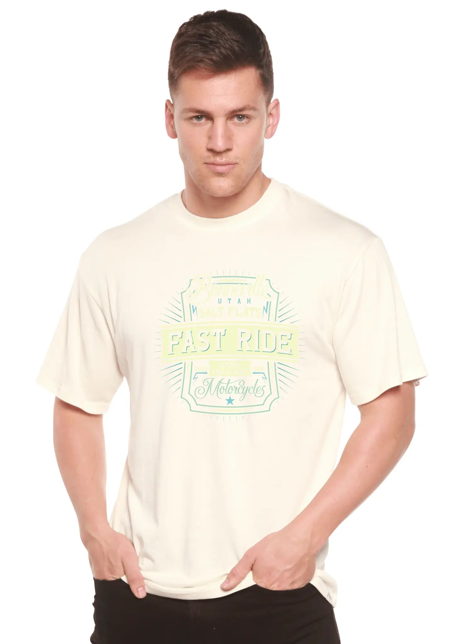 Fast Ride Men's Bamboo Viscose/Organic Cotton Short Sleeve Graphic T-Shirt - Blade & Thread