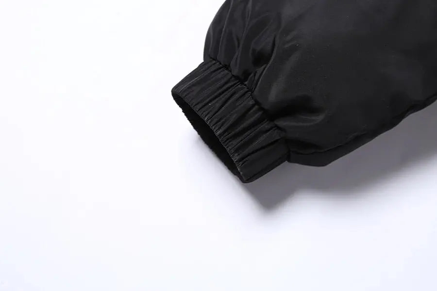 Faux PU Leather Y2K Bubble Puffer Winter Warm Jacket Women Long Sleeve Coats - Blade & Thread
