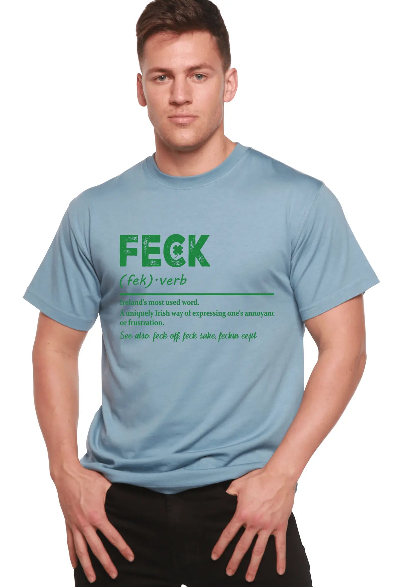 Feck Irish St Patricks Day Unisex Bamboo/Cotton Graphic T-Shirt - Blade & Thread