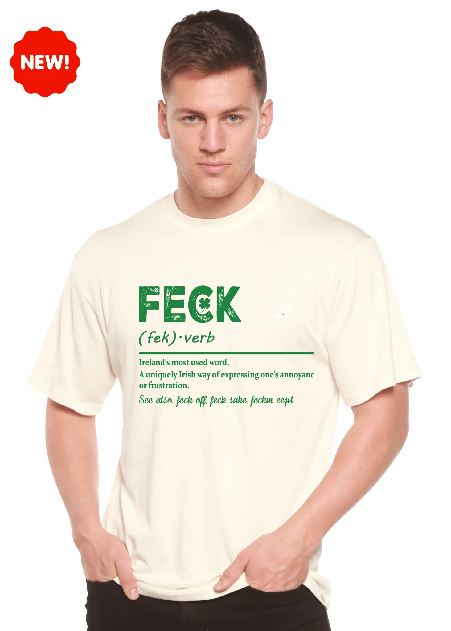 Feck Irish St Patricks Day Unisex Bamboo/Cotton Graphic T-Shirt - Blade & Thread
