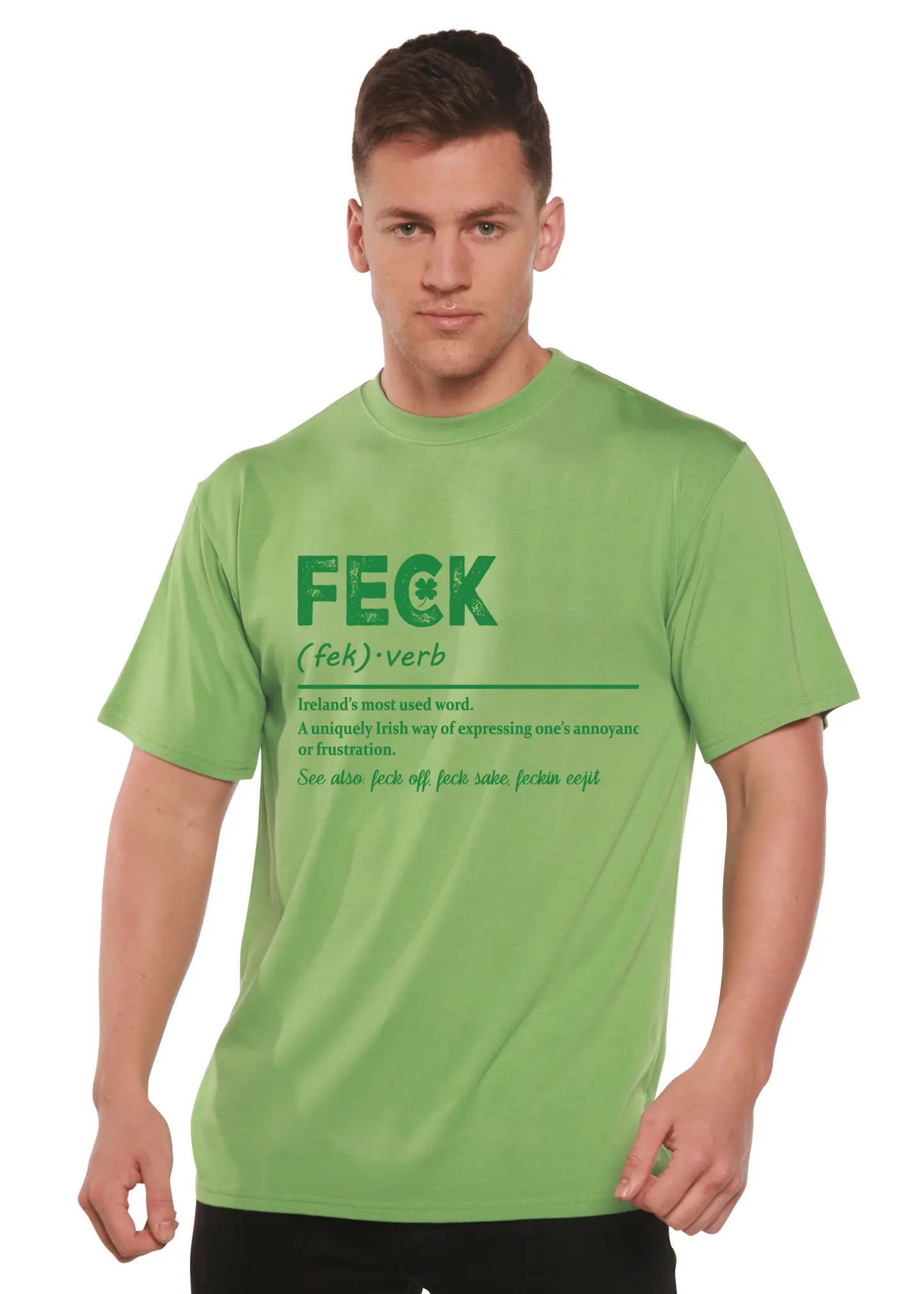 Feck Irish St Patricks Day Unisex Bamboo/Cotton Graphic T-Shirt - Blade & Thread