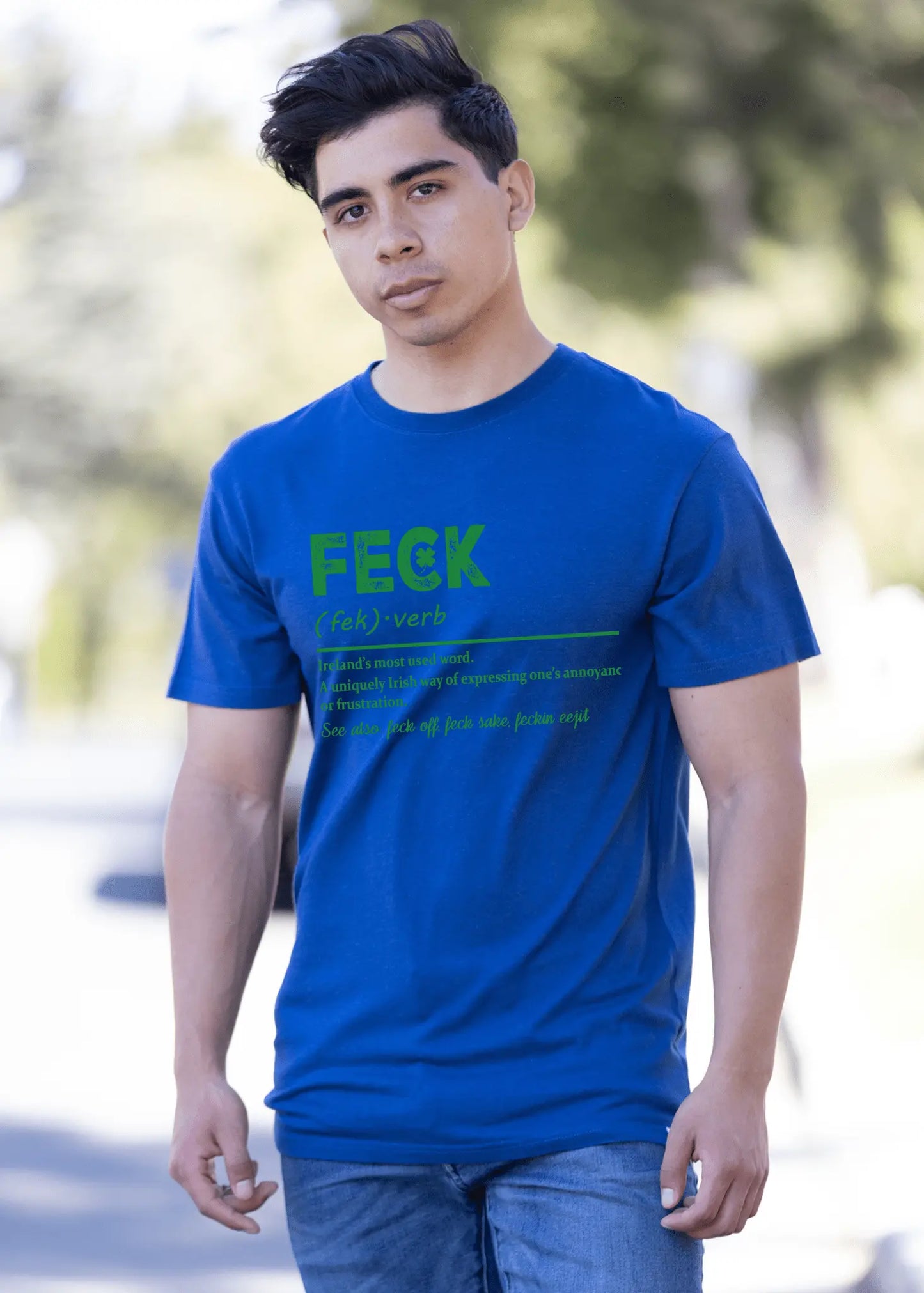 Feck Irish St Patricks Day Unisex Bamboo/Cotton Graphic T-Shirt - Blade & Thread