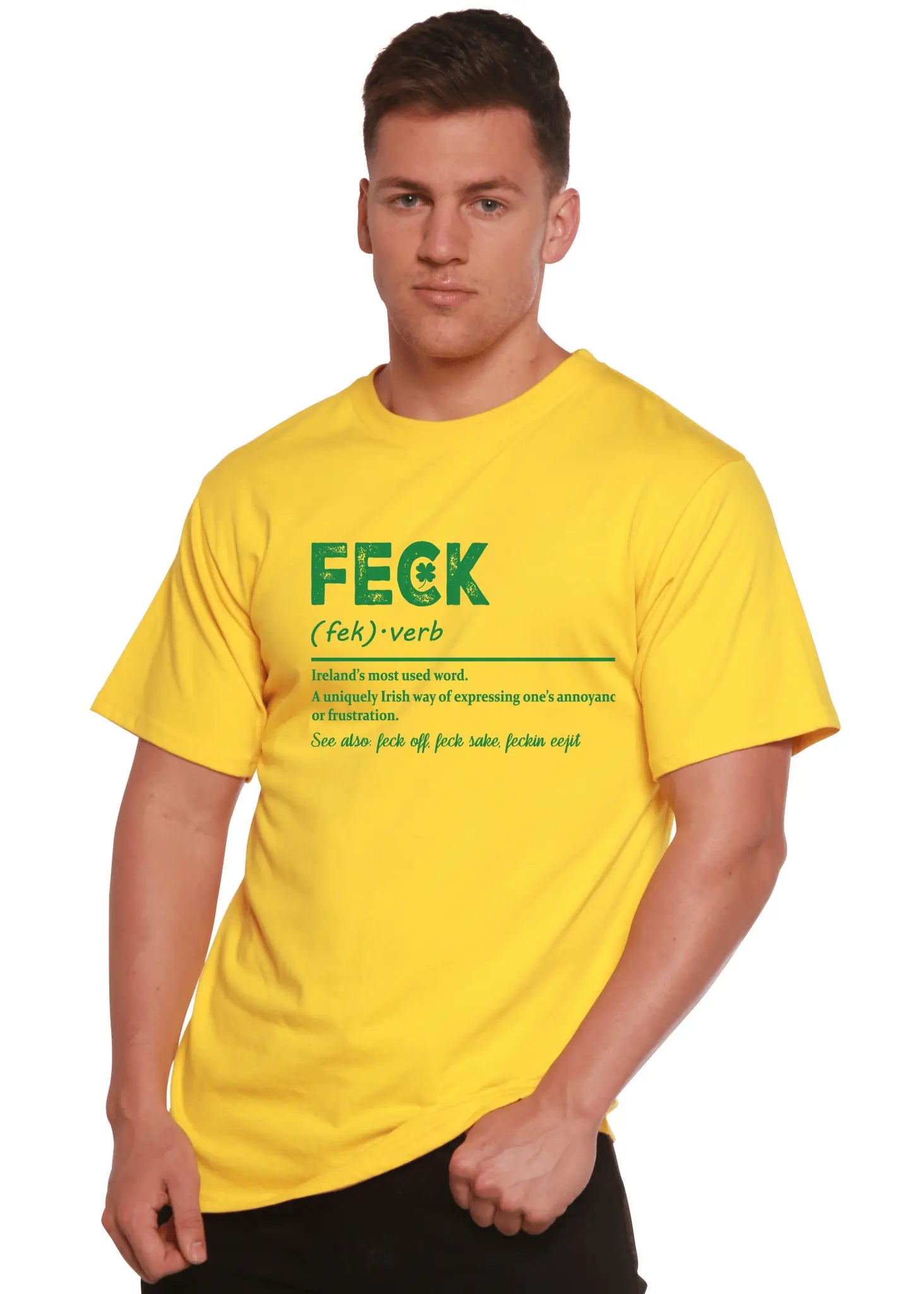 Feck Irish St Patricks Day Unisex Bamboo/Cotton Graphic T-Shirt - Blade & Thread
