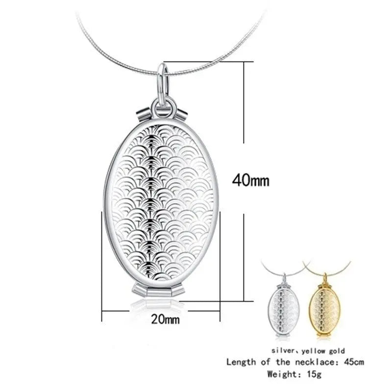 Fish Scale Photo Box Necklace Four Picture Pendant Necklace - Blade & Thread