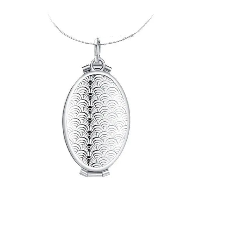 Fish Scale Photo Box Necklace Four Picture Pendant Necklace - Blade & Thread