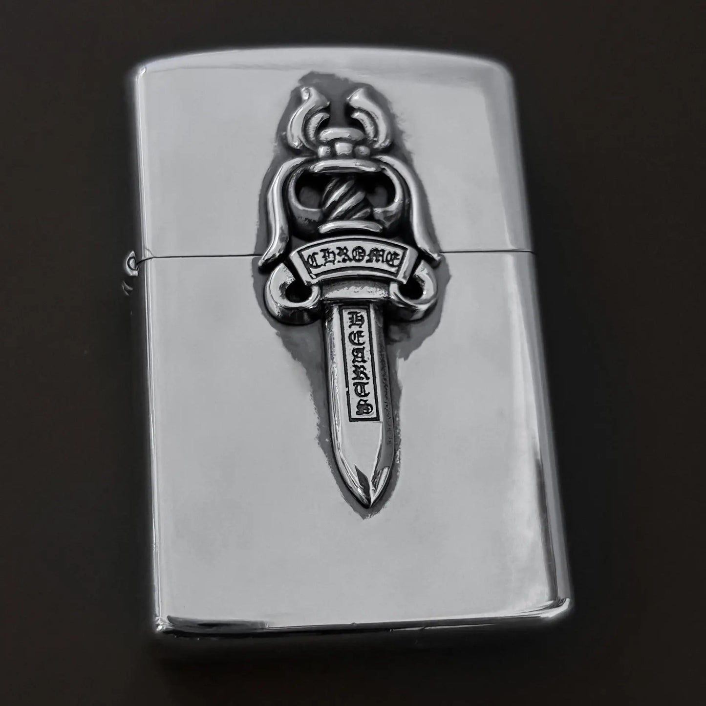 flame cross sword tongue anchor retro lighter - Blade & Thread