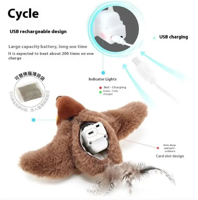 Flapping Bird Cat Toy - Blade & Thread