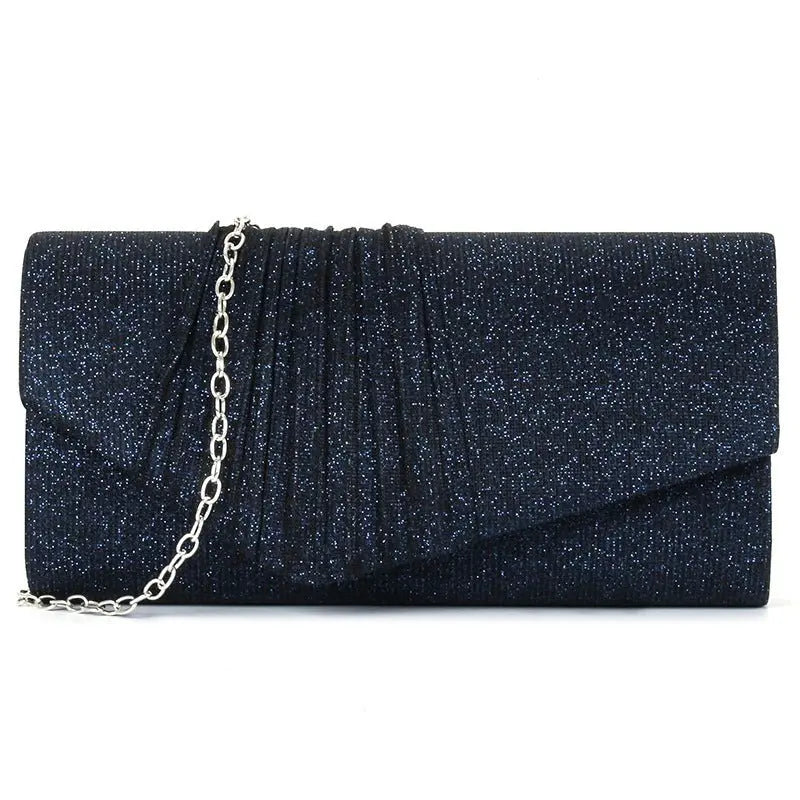 Flash material wrinkle zipper bag cover handbag - Blade & Thread
