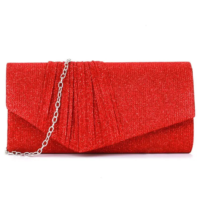 Flash material wrinkle zipper bag cover handbag - Blade & Thread