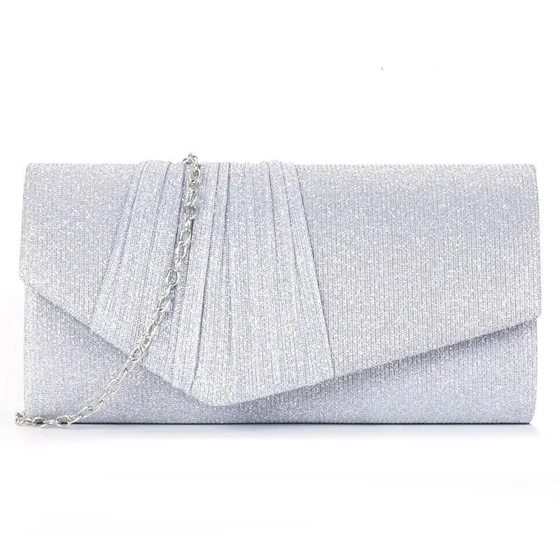Flash material wrinkle zipper bag cover handbag - Blade & Thread