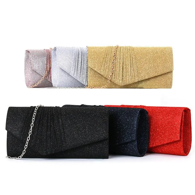 Flash material wrinkle zipper bag cover handbag - Blade & Thread