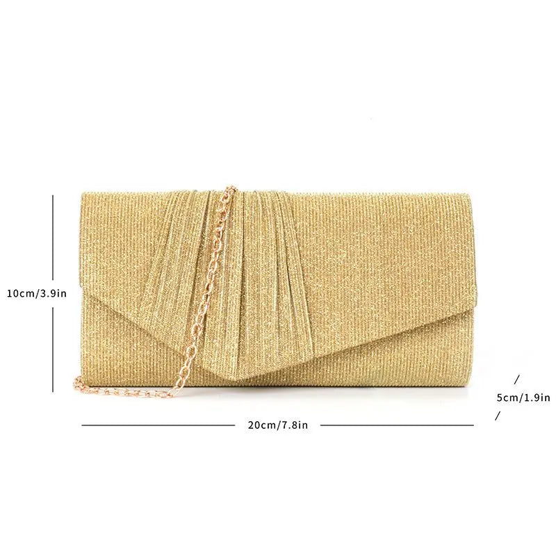 Flash material wrinkle zipper bag cover handbag - Blade & Thread