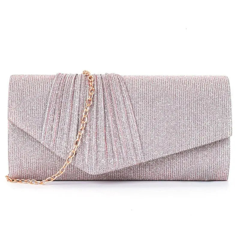 Flash material wrinkle zipper bag cover handbag - Blade & Thread