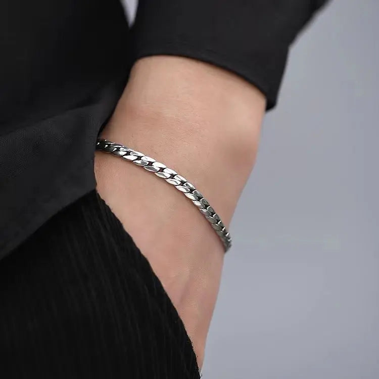 Flat whip Cuban bracelet - Blade & Thread