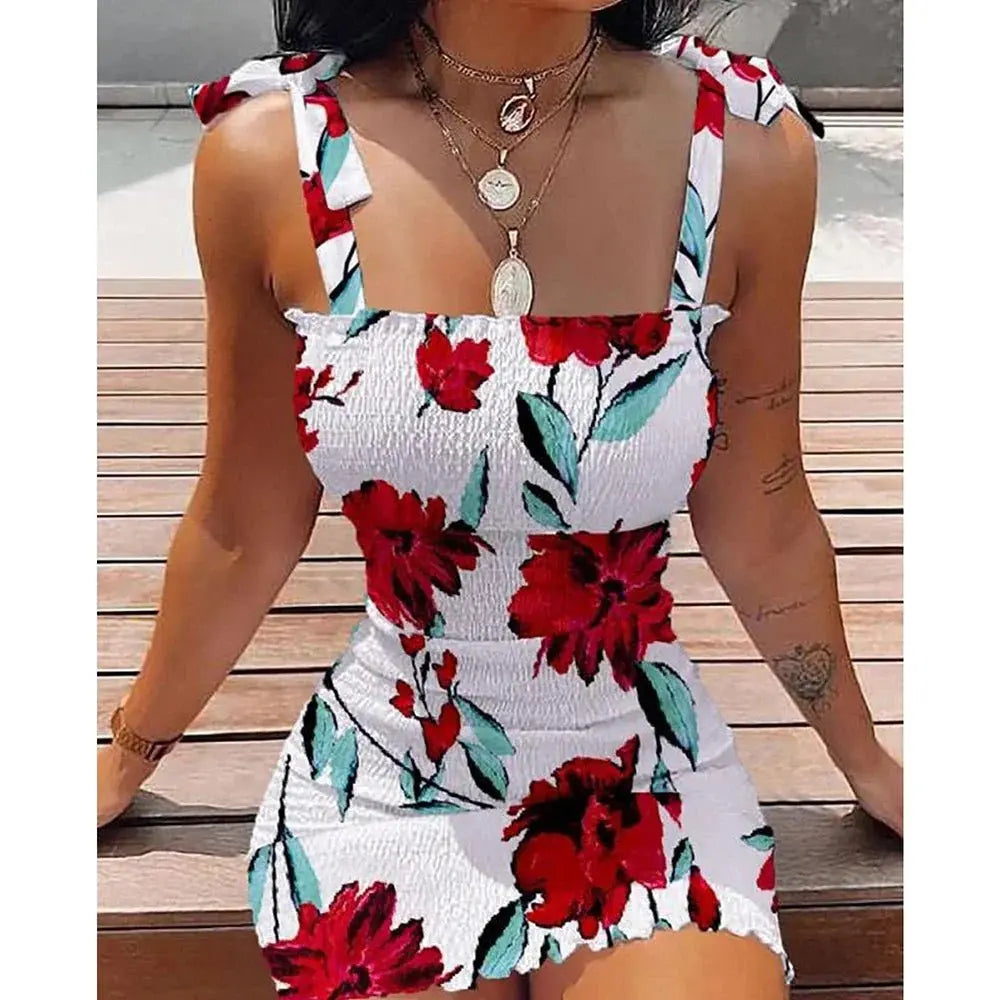 Floral Tight Camisole Dress For Women - Blade & Thread