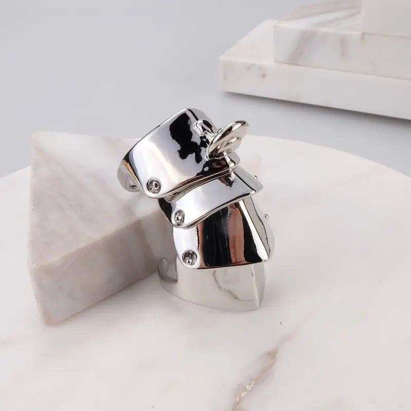 Four-section armor ring couple Roman ring - Blade & Thread