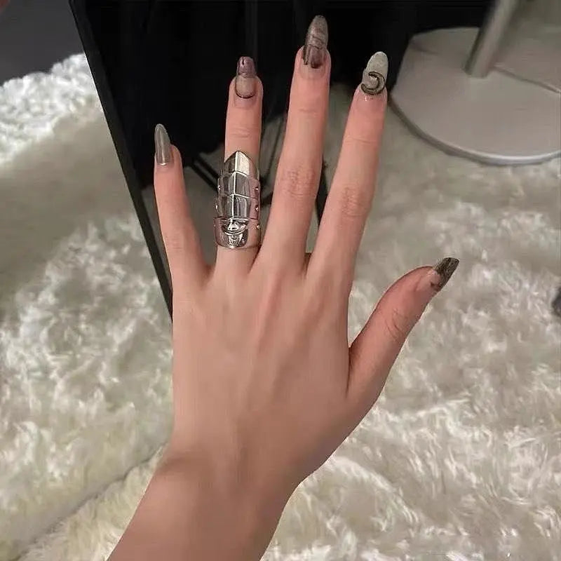 Four-section armor ring couple Roman ring - Blade & Thread