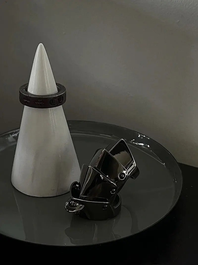 Four-section armor ring couple Roman ring - Blade & Thread