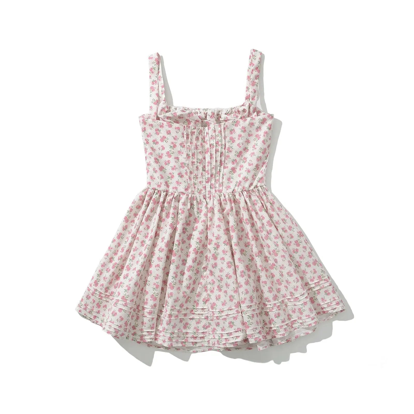 French girl floral suspender dress playful summer dress - Blade & Thread