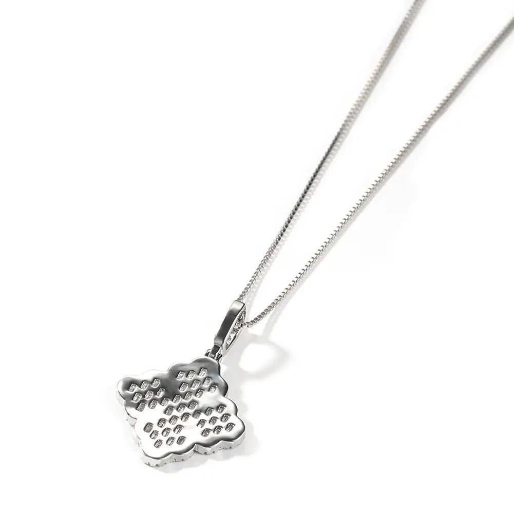 Full-diamond zircon four-leaf clover necklace - Blade & Thread
