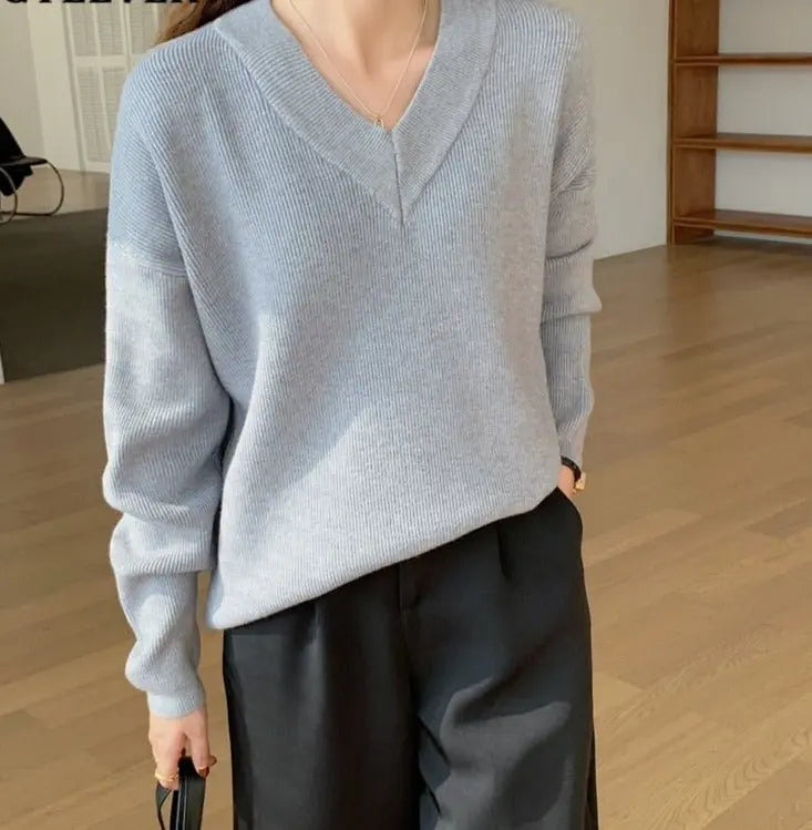 Full Sleeve Loose Female Pullovers Jumpers Autumn Winter Thick Ladies Knitwear - Blade & Thread