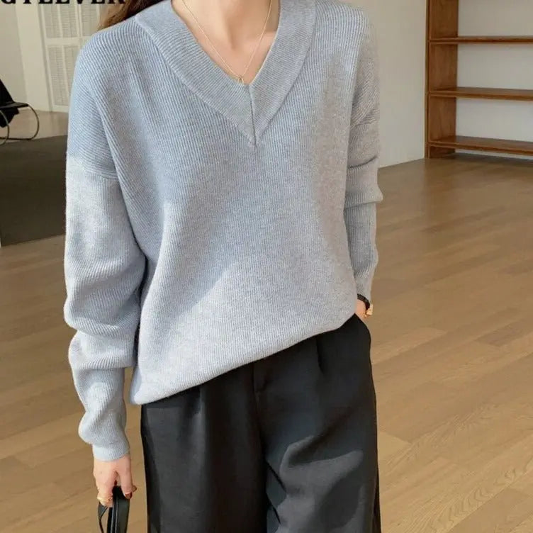 Full Sleeve Loose Female Pullovers Jumpers Autumn Winter Thick Ladies Knitwear - Blade & Thread